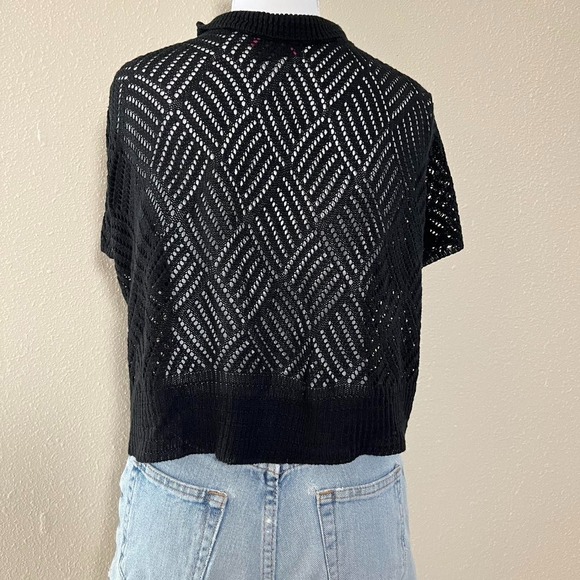 Y2k Black knit bolero cardigan - Picture 4 of 6